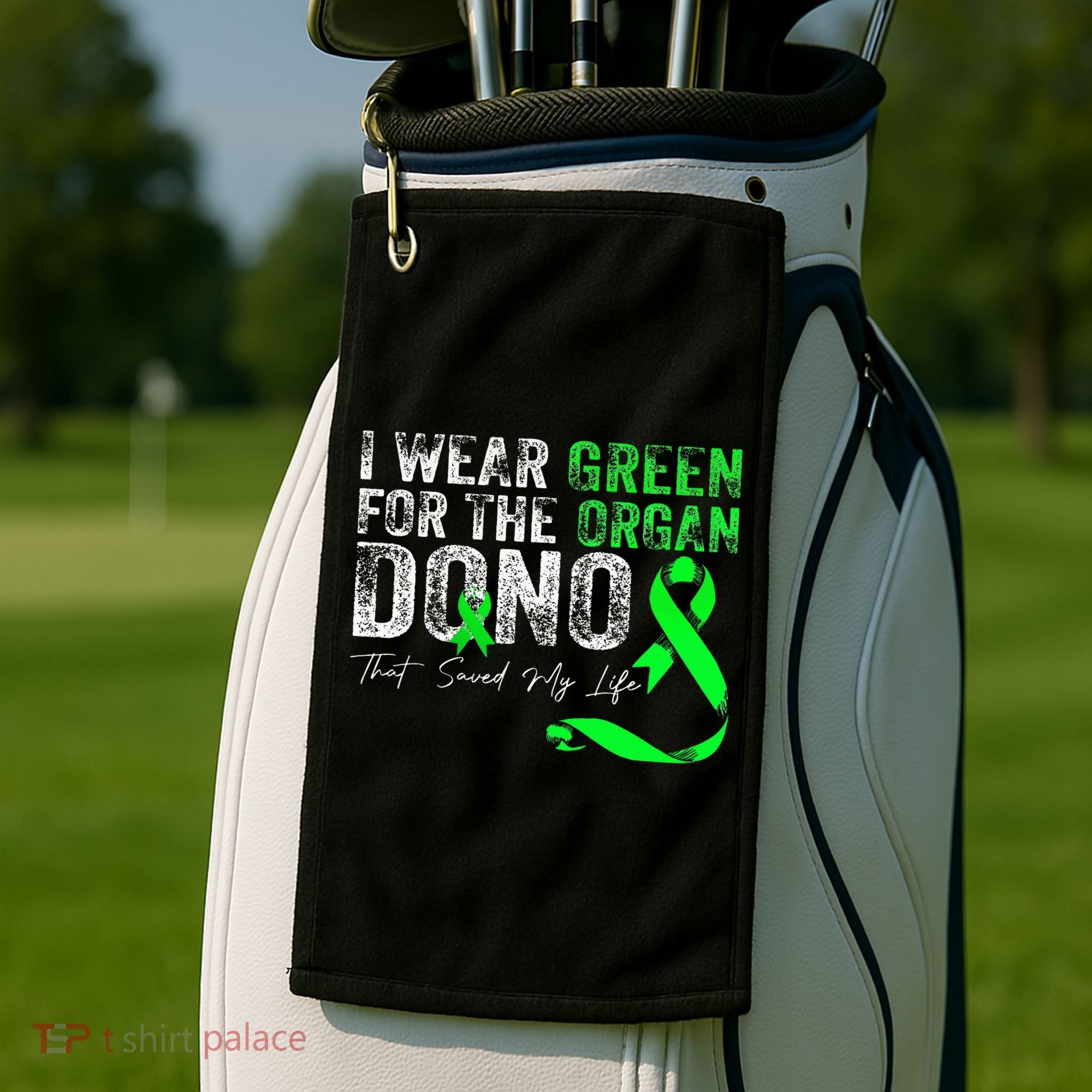 Transplant Kidney Liver Surgery Green For The Organ Donor Golf Towel