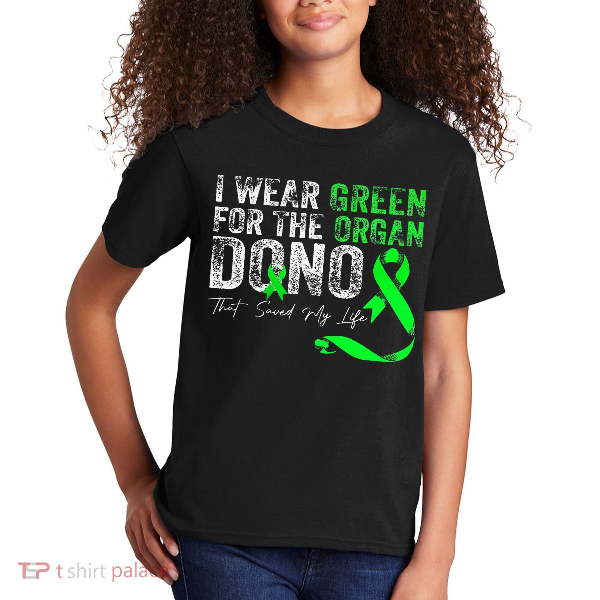 Transplant Kidney Liver Surgery Green For The Organ Donor Kids T-Shirt