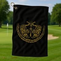 Thailand Kickboxer Muay Thai Thai Boxer Twin Tiger Sak Yant Golf Towel thumb 1