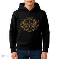 Thailand Kickboxer Muay Thai Thai Boxer Twin Tiger Sak Yant Kids Hoodie thumb 4