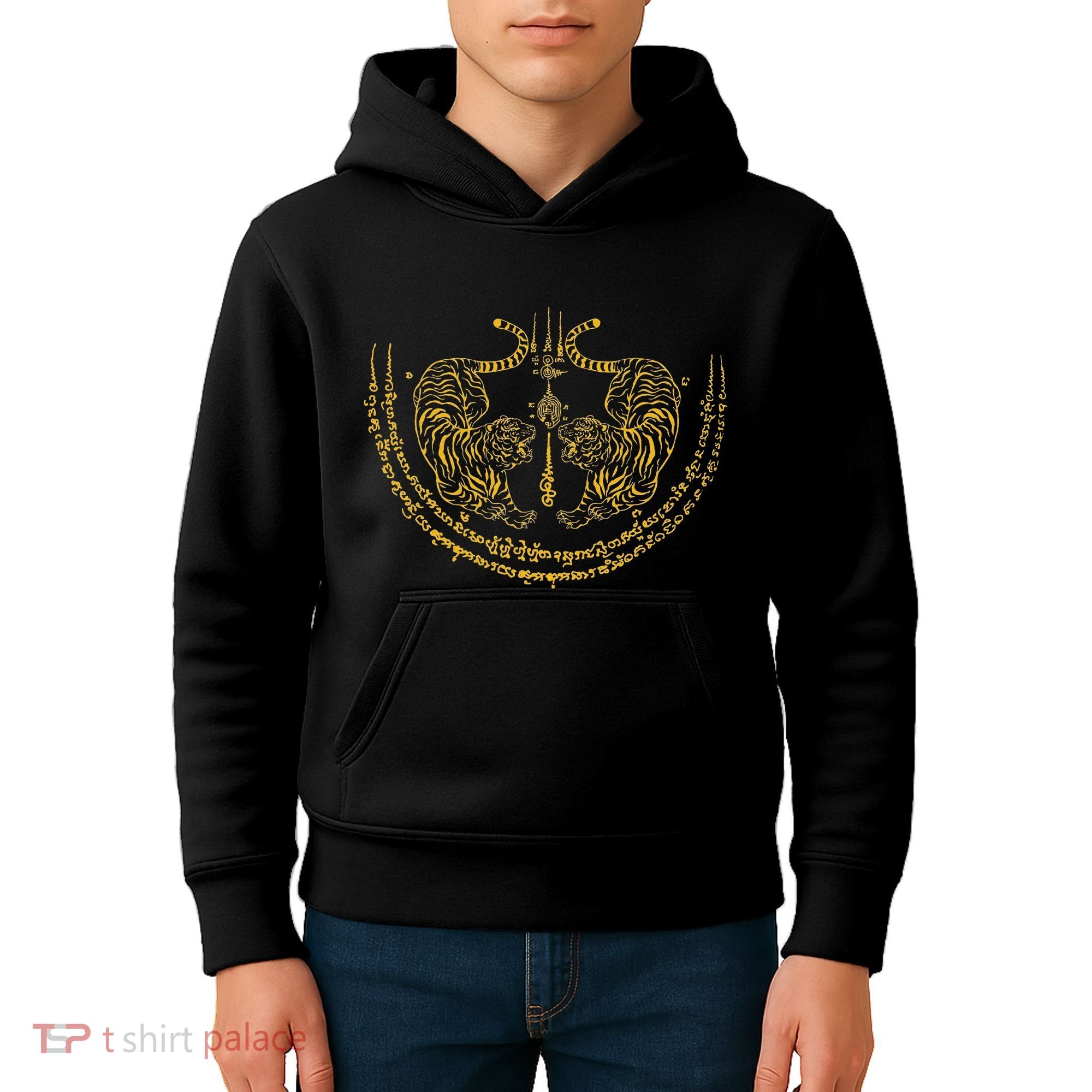 Thailand Kickboxer Muay Thai Thai Boxer Twin Tiger Sak Yant Kids Hoodie