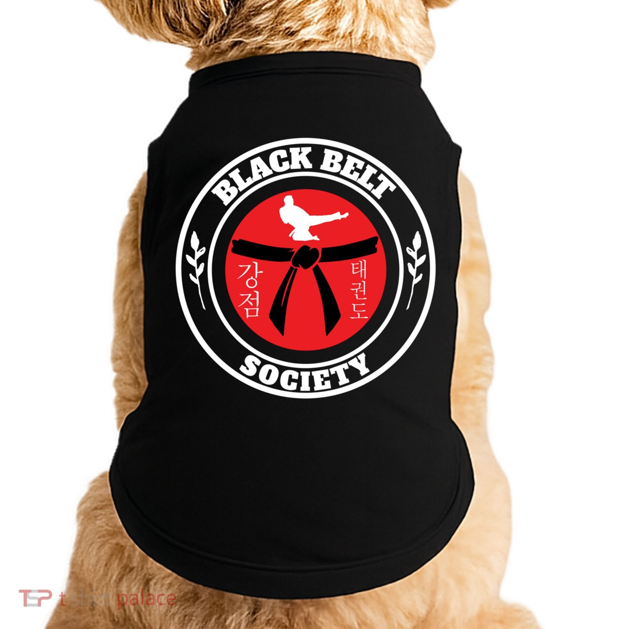 Tkd Korean Martial Arts Tae Kwon Do Fighter Black Belt Funny Gift Doggie Tank