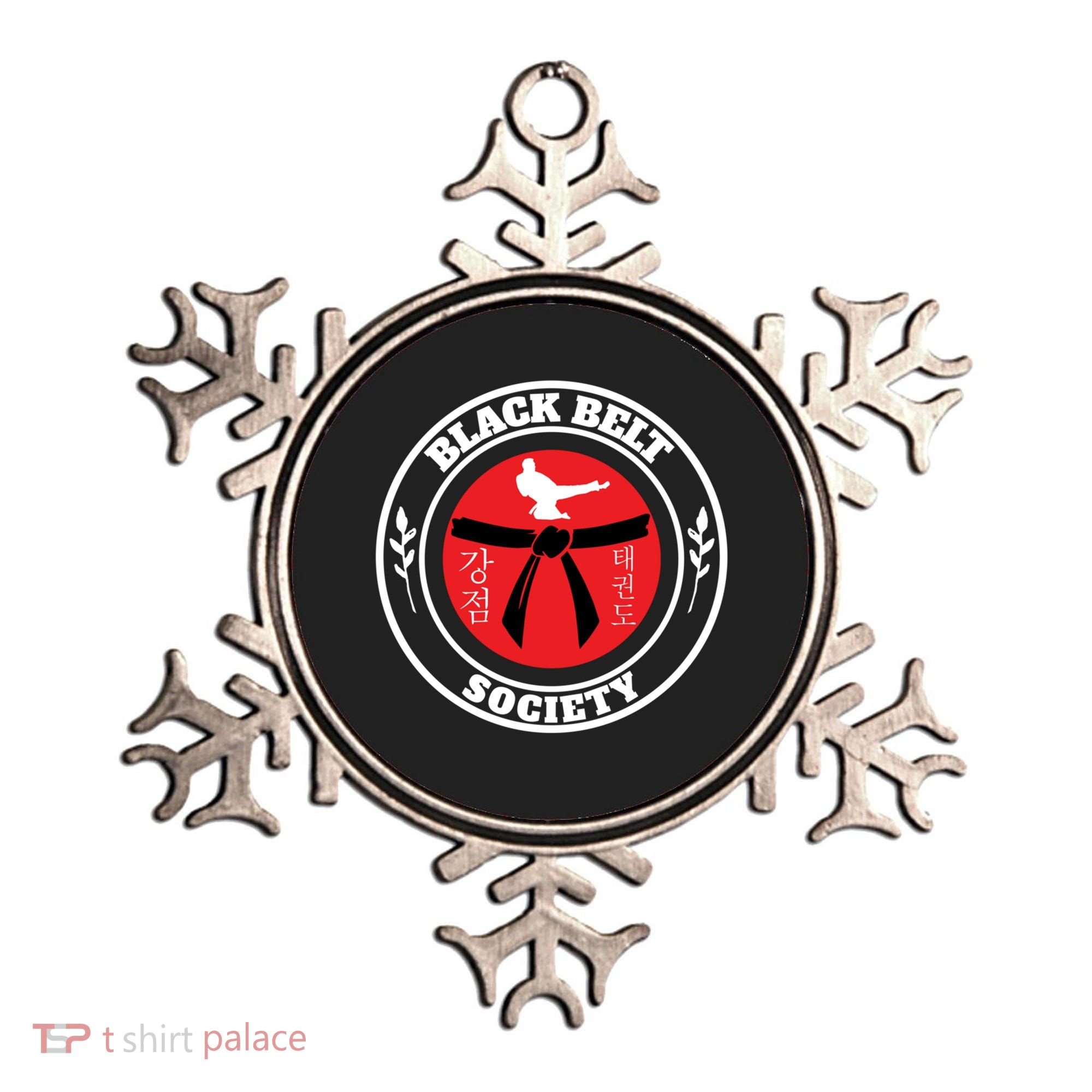Tkd Korean Martial Arts Tae Kwon Do Fighter Black Belt Funny Gift Ornament