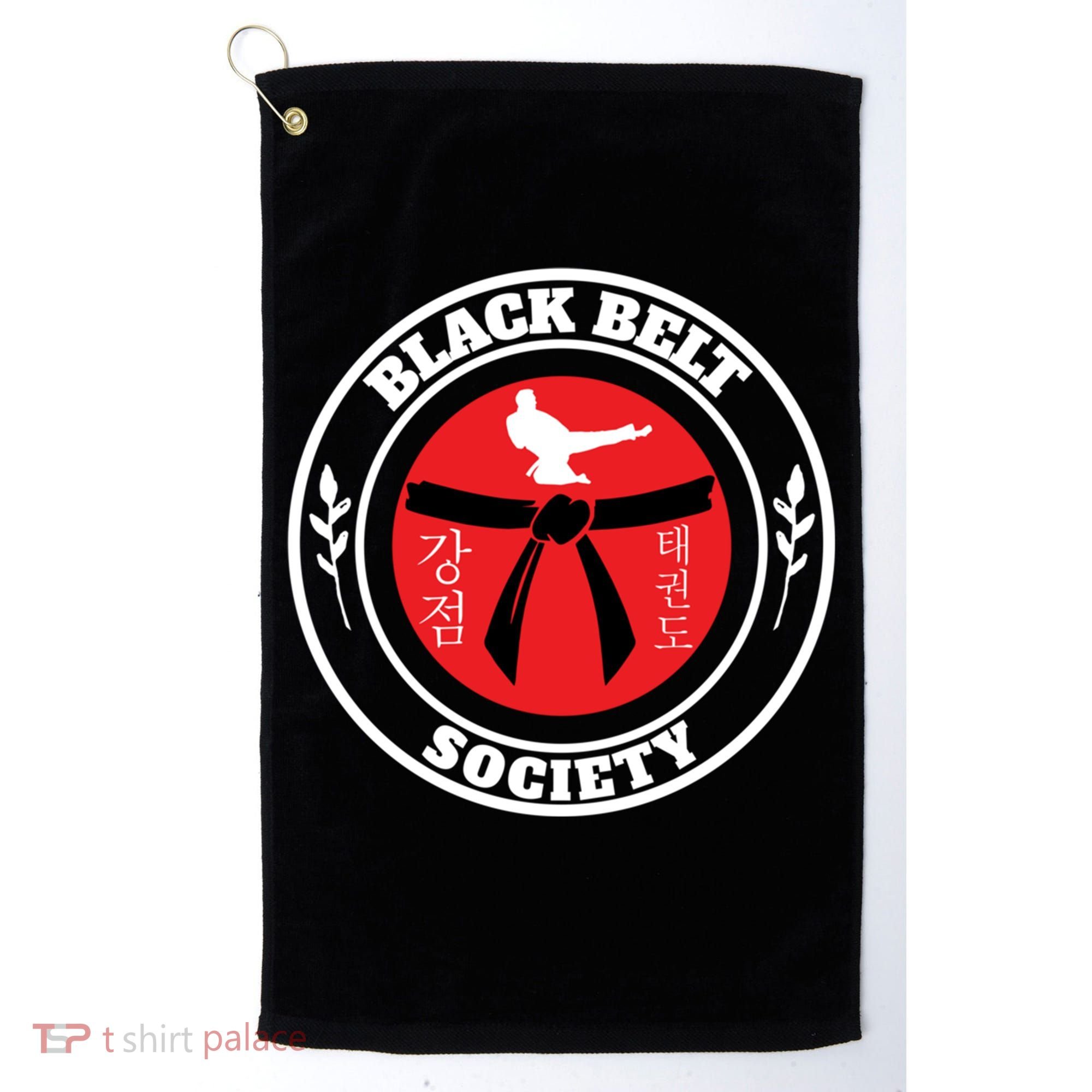 Tkd Korean Martial Arts Tae Kwon Do Fighter Black Belt Funny Gift Golf Towel