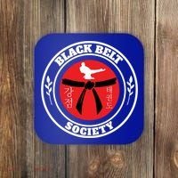 Tkd Korean Martial Arts Tae Kwon Do Fighter Black Belt Funny Gift Coaster thumb 0
