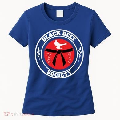 Tkd Korean Martial Arts Tae Kwon Do Fighter Black Belt Funny Gift Women's T-Shirt