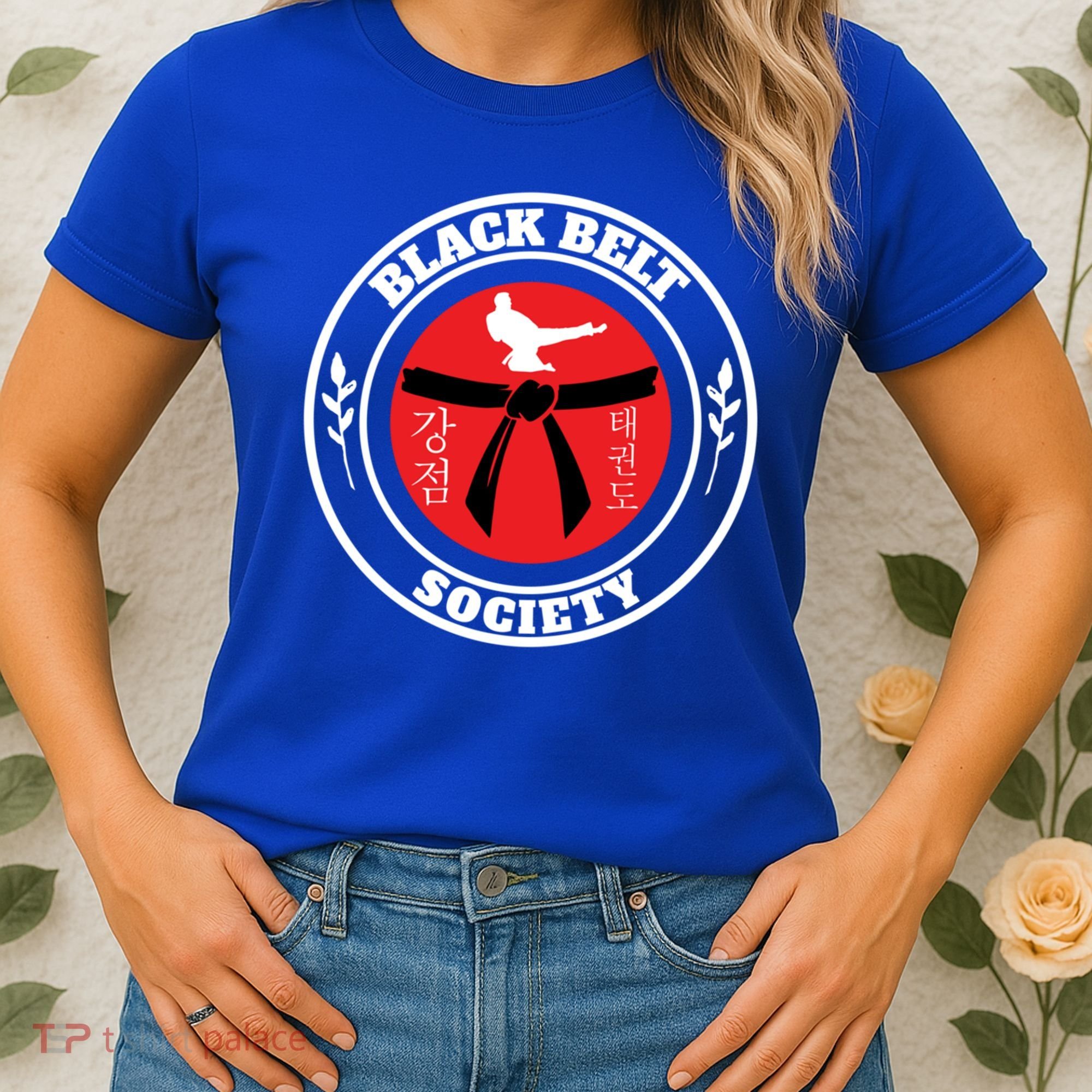 Tkd Korean Martial Arts Tae Kwon Do Fighter Black Belt Funny Gift Women's T-Shirt