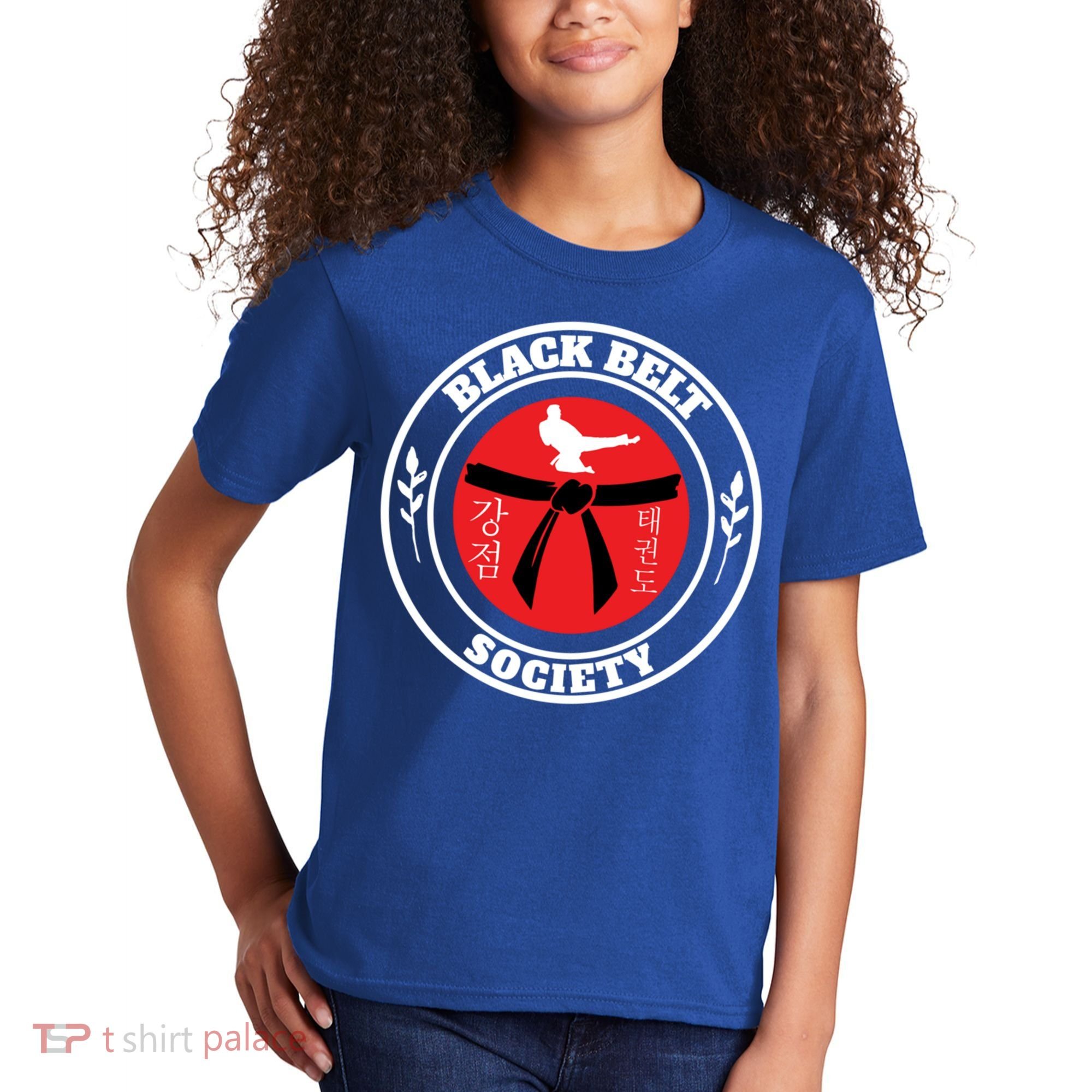 Tkd Korean Martial Arts Tae Kwon Do Fighter Black Belt Funny Gift Kids T-Shirt