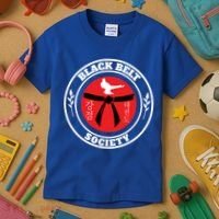 Tkd Korean Martial Arts Tae Kwon Do Fighter Black Belt Funny Gift Kids T-Shirt thumb 3