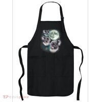 Three Koala Moon Cute Quirky Meme Howling Wildlife Koala Apron thumb 0
