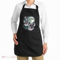 Three Koala Moon Cute Quirky Meme Howling Wildlife Koala Apron thumb 2
