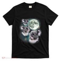 Three Koala Moon Cute Quirky Meme Howling Wildlife Koala T-Shirt thumb 0