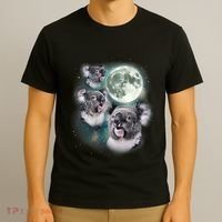 Three Koala Moon Cute Quirky Meme Howling Wildlife Koala T-Shirt thumb 3