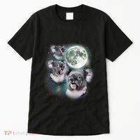 Three Koala Moon Cute Quirky Meme Howling Wildlife Koala Tall T-Shirt thumb 0