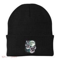 Three Koala Moon Cute Quirky Meme Howling Wildlife Koala Beanie thumb 0