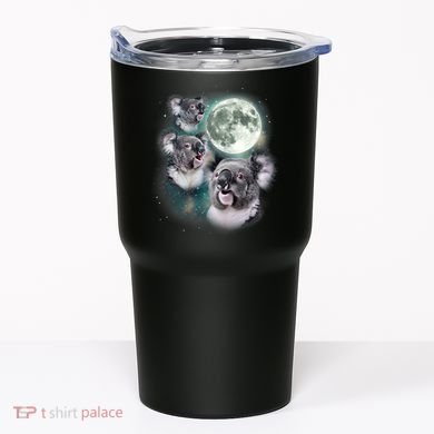 Three Koala Moon Cute Quirky Meme Howling Wildlife Koala Tumbler