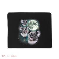 Three Koala Moon Cute Quirky Meme Howling Wildlife Koala Mousepad thumb 0