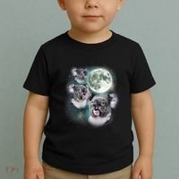 Three Koala Moon Cute Quirky Meme Howling Wildlife Koala Toddler T-Shirt thumb 2