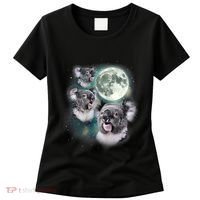 Three Koala Moon Cute Quirky Meme Howling Wildlife Koala Women's T-Shirt thumb 0