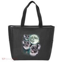 Three Koala Moon Cute Quirky Meme Howling Wildlife Koala Tote Bag thumb 0