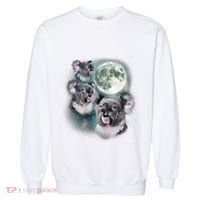 Three Koala Moon Cute Quirky Meme Howling Wildlife Koala Garment-Dyed Sweatshirt thumb 0