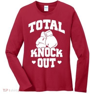 Total Knock Out Boxing Cute Gift Women's Long Sleeve Shirt