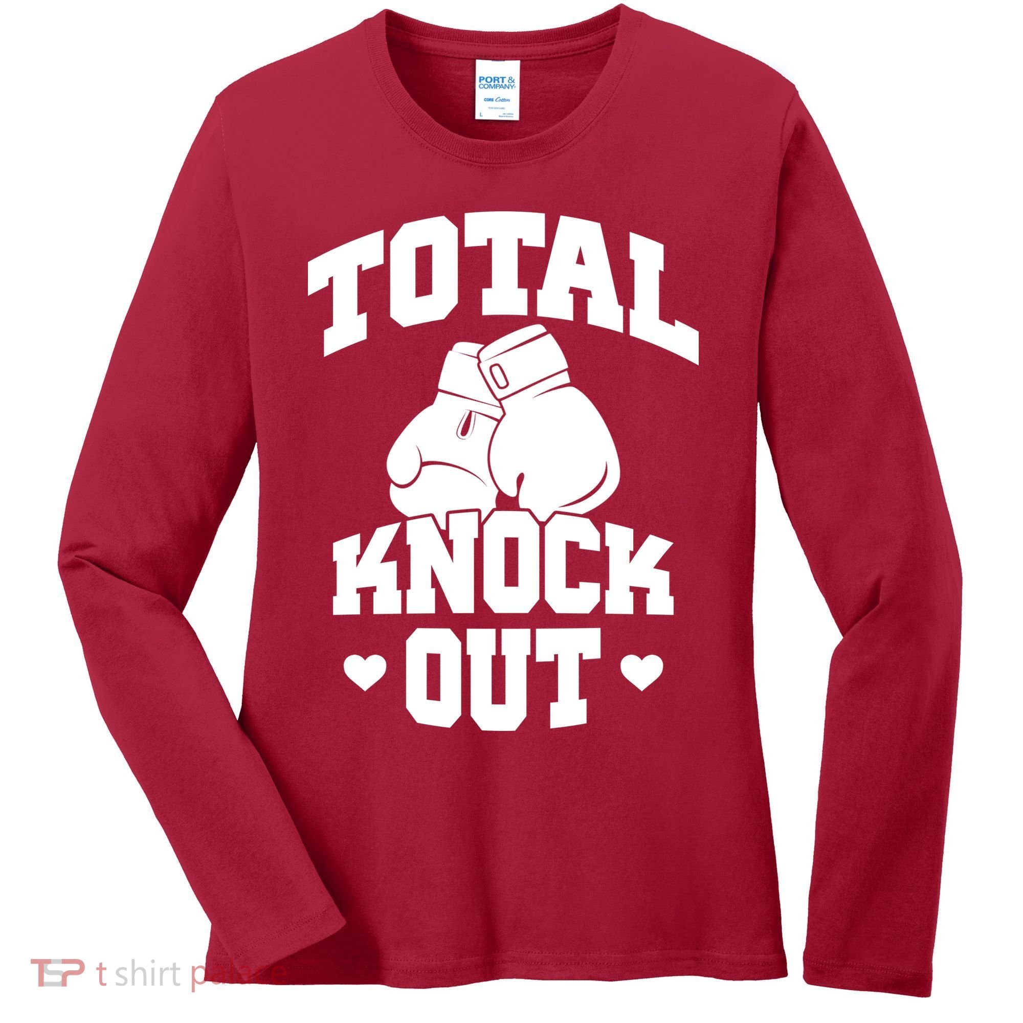 Total Knock Out Boxing Cute Gift Women's Long Sleeve Shirt