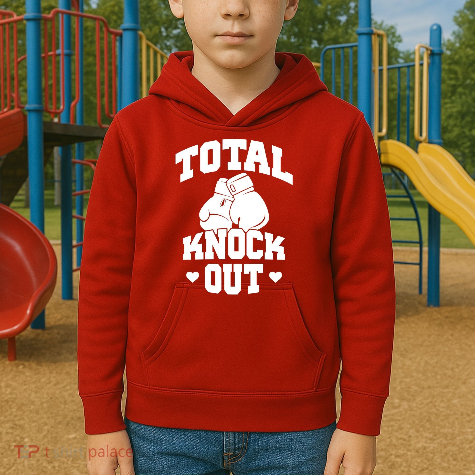 Total Knock Out Boxing Cute Gift Kids Hoodie
