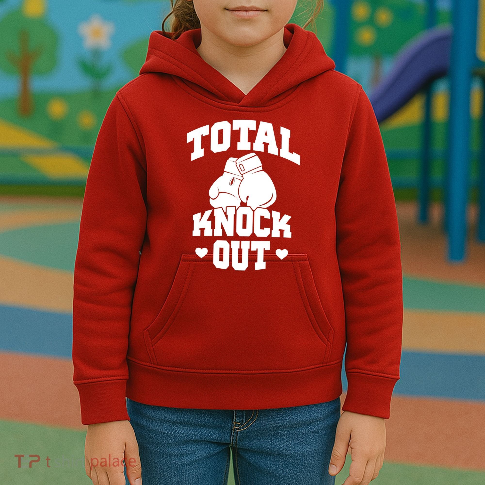 Total Knock Out Boxing Cute Gift Kids Hoodie