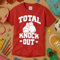 Total Knock Out Boxing Cute Gift Kids T-Shirt thumb 3