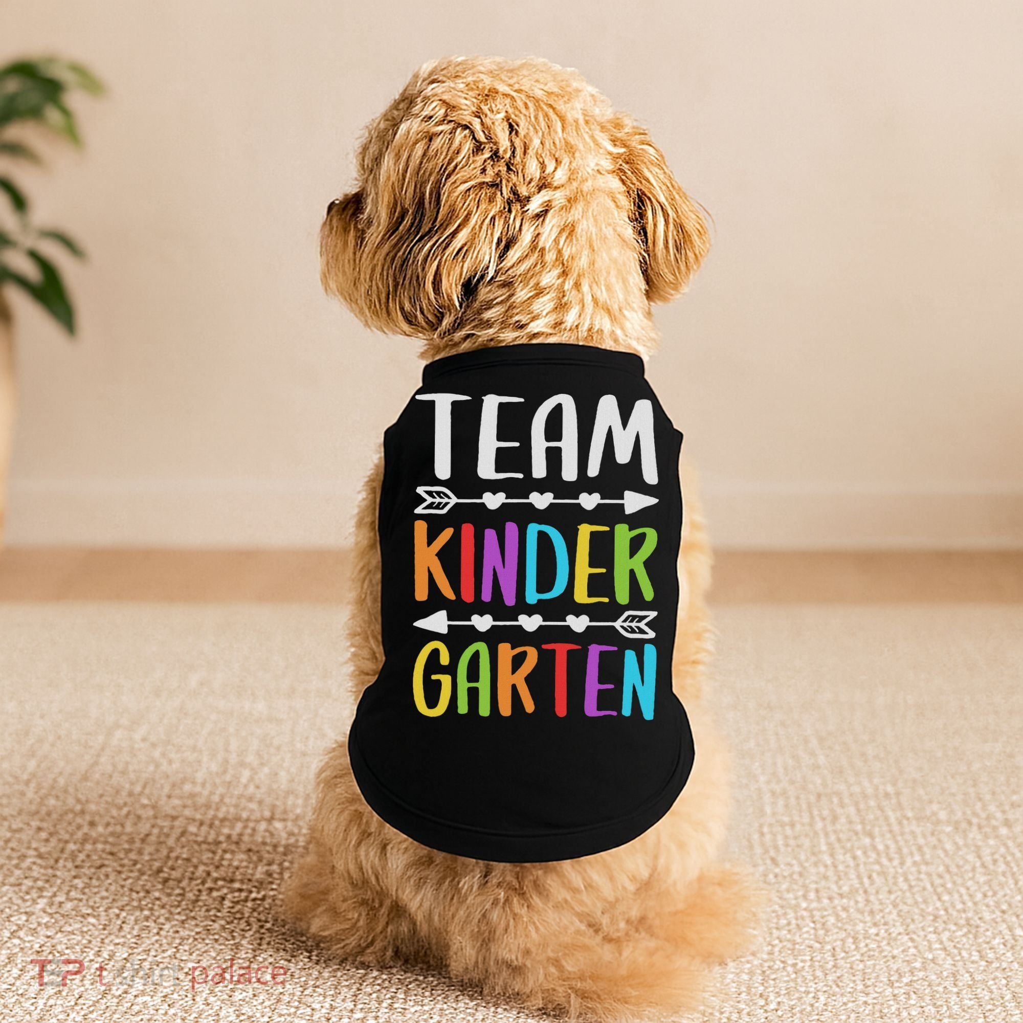 Team Kindergarten Teacher Back To School Doggie Tank