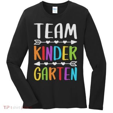 Team Kindergarten Teacher Back To School Women's Long Sleeve Shirt