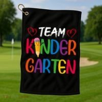 Team Kindergarten Teachers Funny Kindergarten Teacher Gift Golf Towel thumb 1