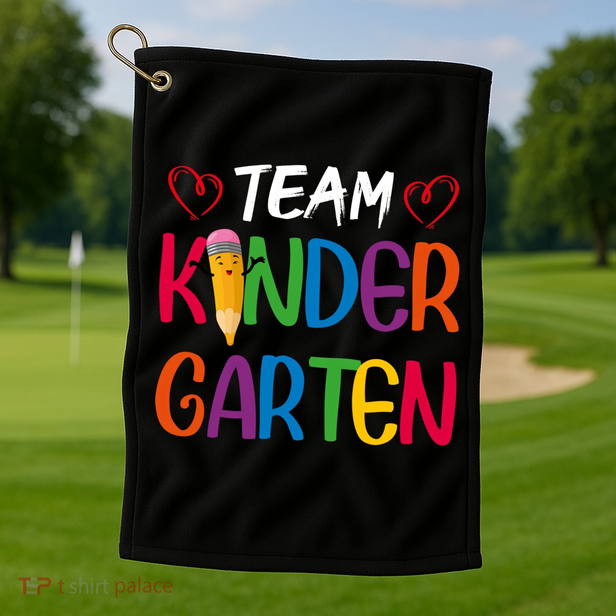 Team Kindergarten Teachers Funny Kindergarten Teacher Gift Golf Towel
