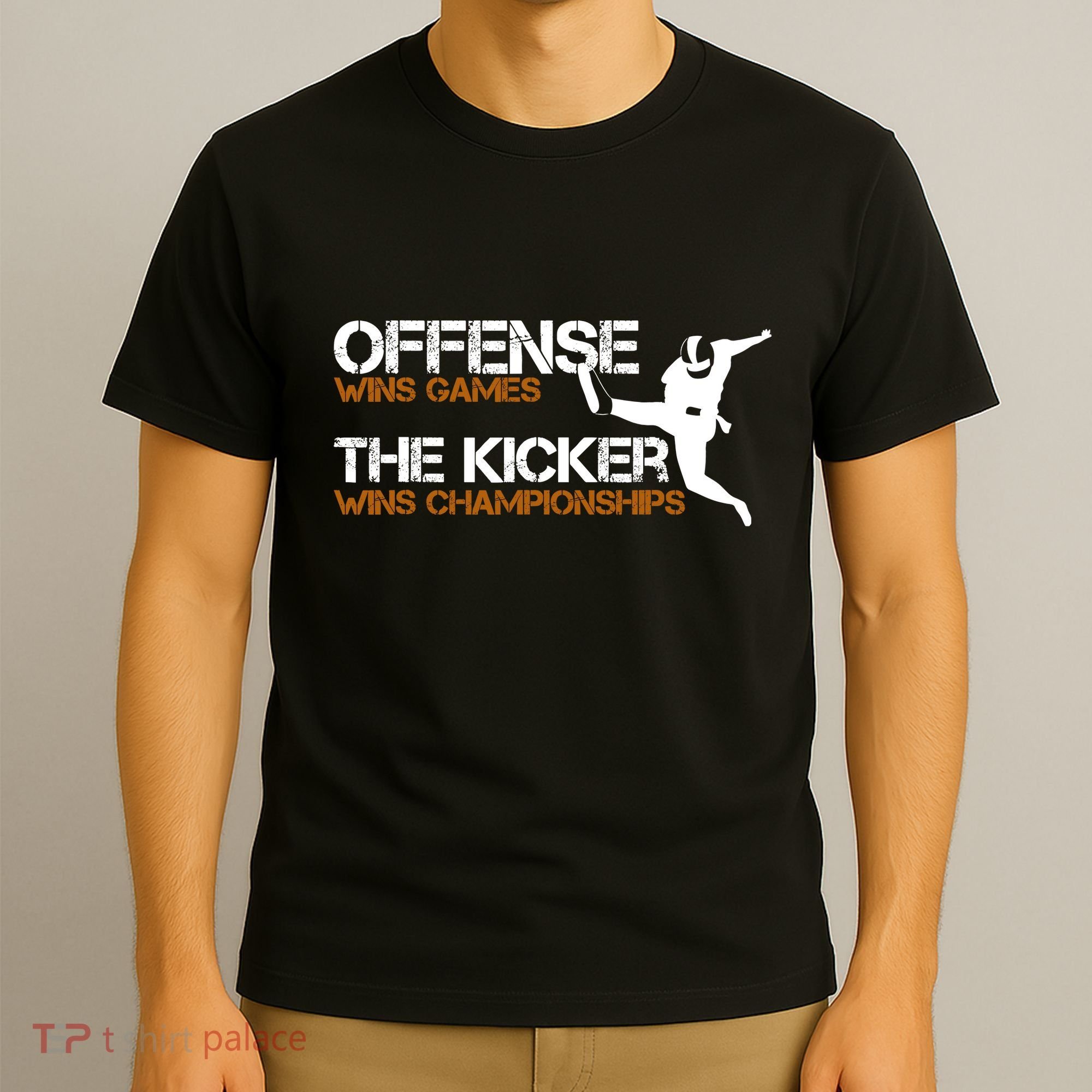 The Kicker Wins Championships Football T-Shirt