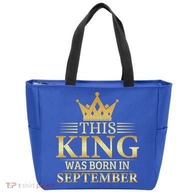 This King Was Born In September Birthday Celebration Gift Tote Bag