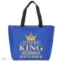 This King Was Born In September Birthday Celebration Gift Tote Bag thumb 0