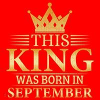 This King Was Born In September Birthday Celebration Gift Santa Hat thumb 1