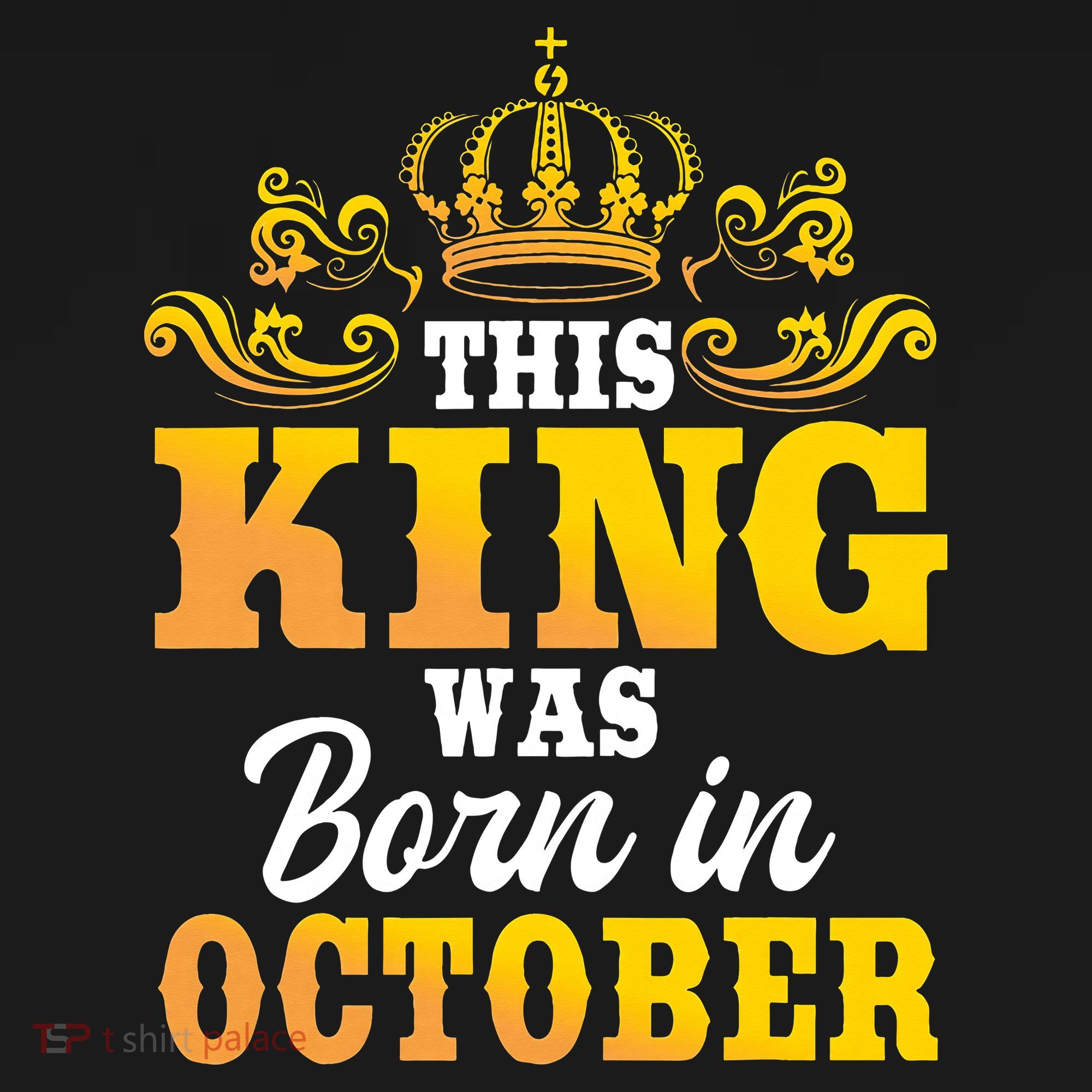 This King Was Born In October Birthday Party Celebration Apron
