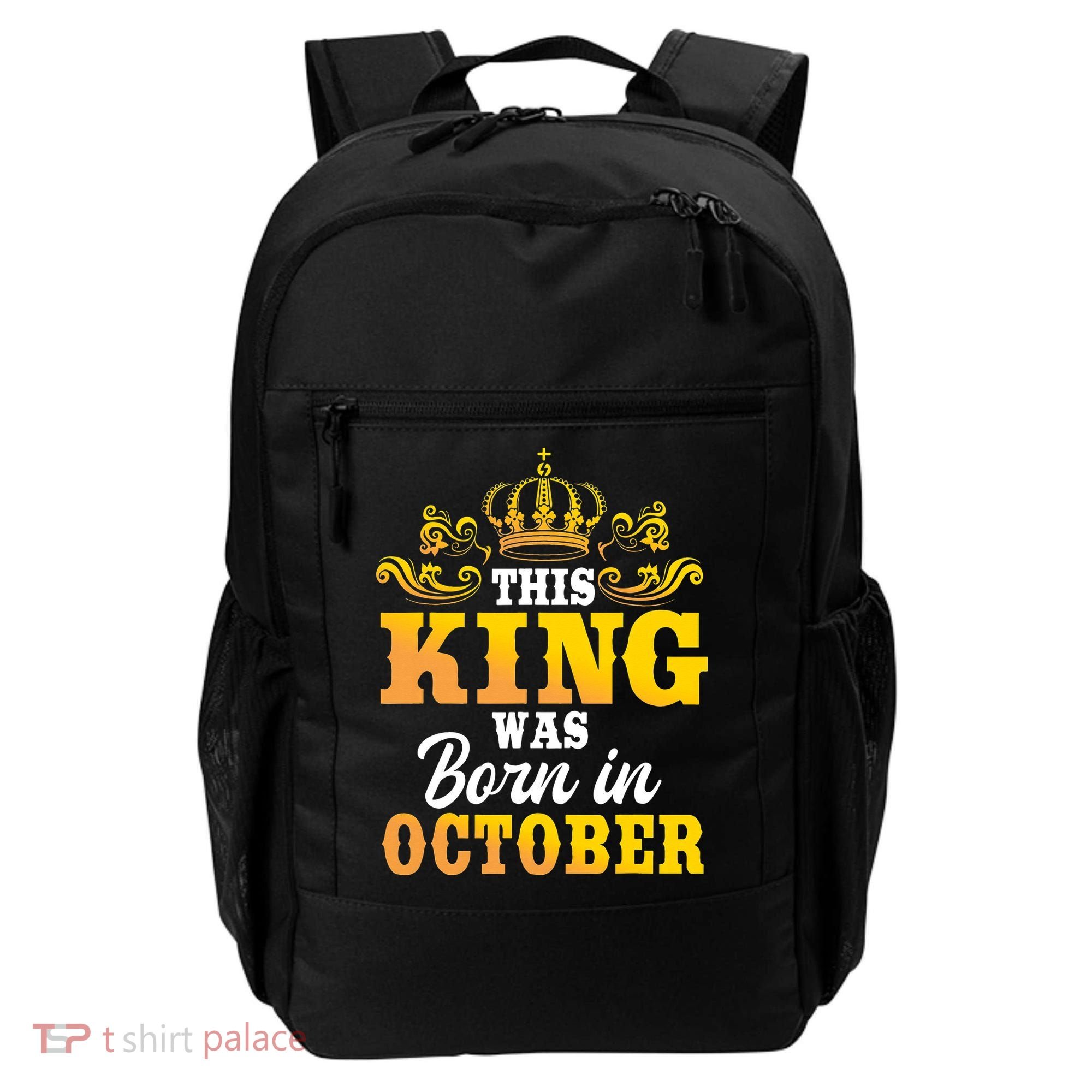 This King Was Born In October Birthday Party Celebration Backpack