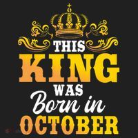 This King Was Born In October Birthday Party Celebration Beanie thumb 2