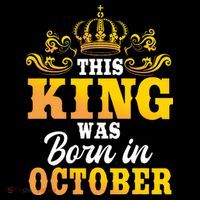 This King Was Born In October Birthday Party Celebration Mousepad thumb 1