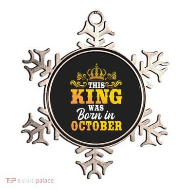This King Was Born In October Birthday Party Celebration Ornament