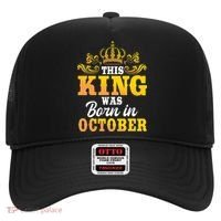 This King Was Born In October Birthday Party Celebration Hat thumb 0