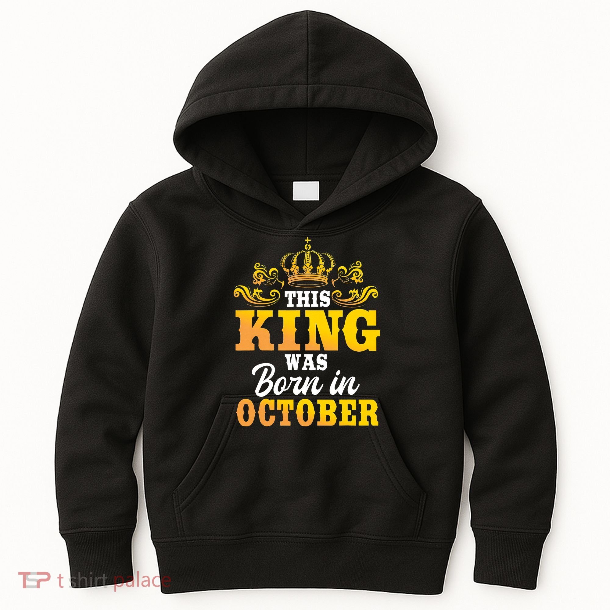 This King Was Born In October Birthday Party Celebration Kids Hoodie