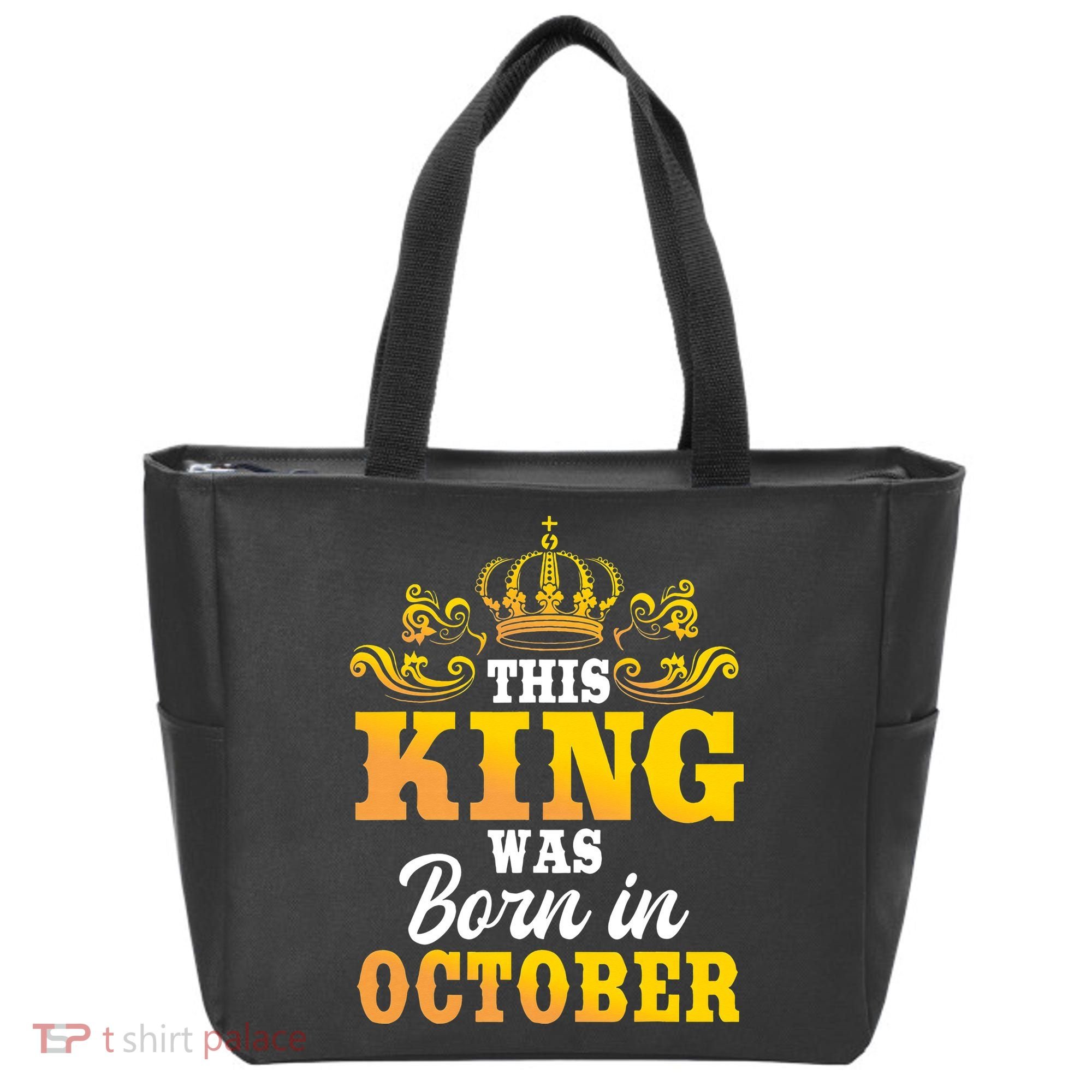 This King Was Born In October Birthday Party Celebration Tote Bag