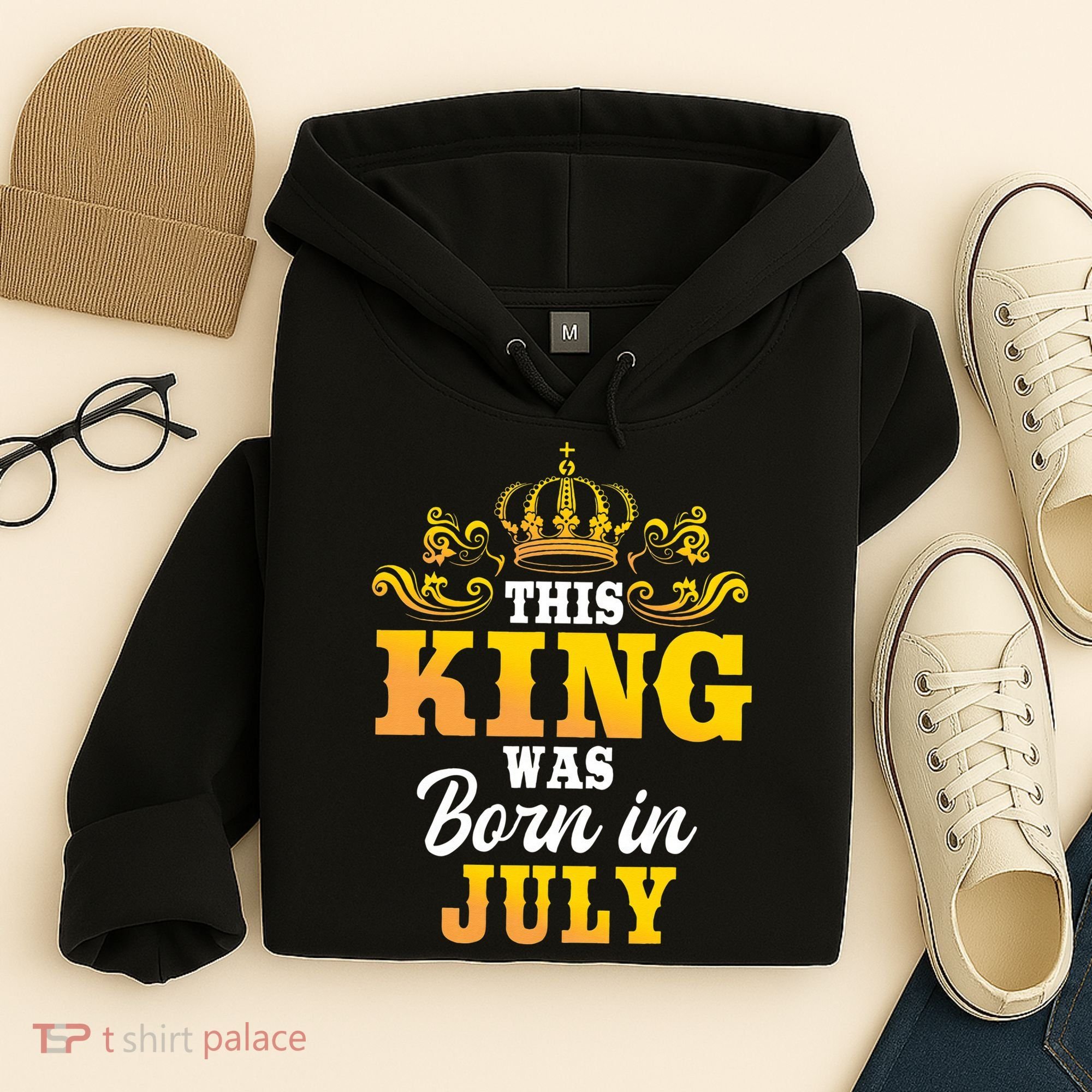 This King Was Born In July Birthday Party Celebration Hoodie