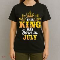This King Was Born In July Birthday Party Celebration T-Shirt thumb 4