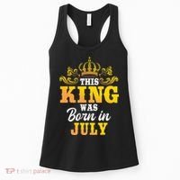 This King Was Born In July Birthday Party Celebration Women's Tank Top thumb 0