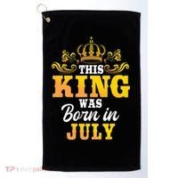This King Was Born In July Birthday Party Celebration Golf Towel thumb 0